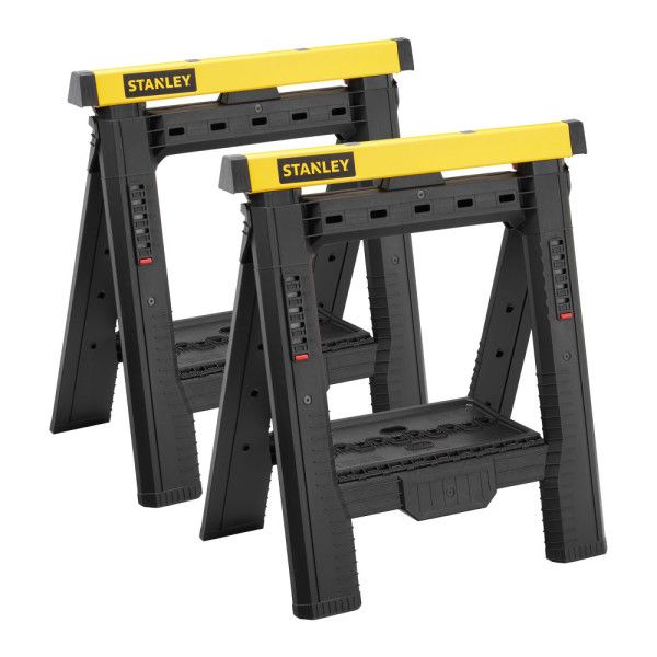 Tréteaux pliables télescopiques - lot de 2 pièces - STANLEY STST1-70559