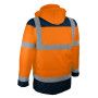 Parka haute visibilité orange fluo et bleu marine Paloma