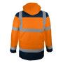 Parka haute visibilité orange fluo et bleu marine Paloma