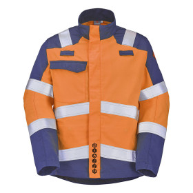Blouson silvertech orange fluo et bleu marine Abra
