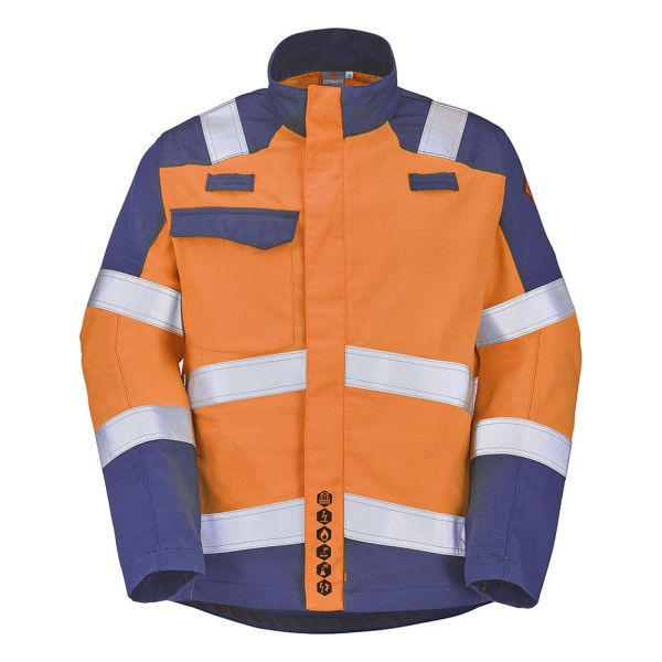 Blouson silvertech orange fluo et bleu marine Abra