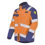 Blouson silvertech orange fluo et bleu marine Abra