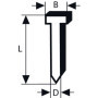 Pointe à tête fraisée SK64 20G 63 mm, galvanisés, Version galvanisée