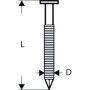 Clou en bande tête ronde SN21RK 65RHG 2,8 mm, 65 mm, galvanisé à chaud, rainuré, galvanisés à chaud