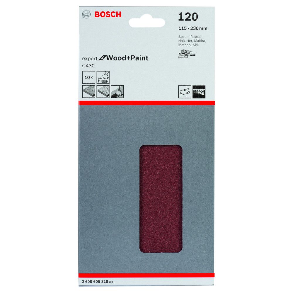 Lot De 10 Feuilles Abrasives Zirconium Grain 60 - 115 X 230 Mm, Pour Ponceuse 1/2 Feuille, Compatible Toutes Marques - 7
