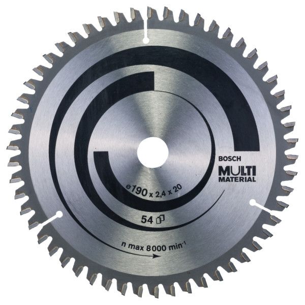 Lame de scie circulaire Multi Material 190 x 20/16 x 2,4 mm, 54