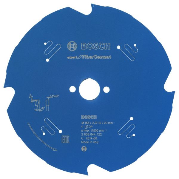 Lame de scie circulaire Expert for Fiber Cement 165 x 20 x 2,2 mm, 4