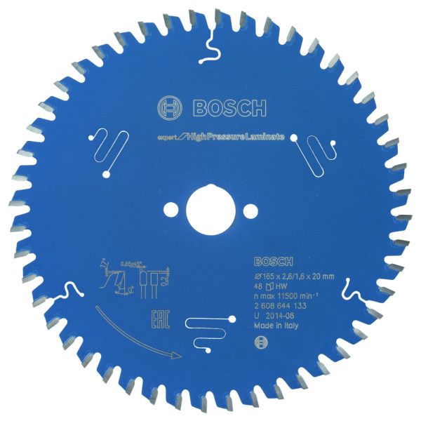 Lame de scie circulaire Expert for High Pressure Laminate 165 x 20 x 2,6 mm, 48