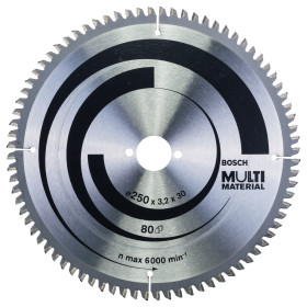 Lame de scie circulaire Multi Material 250 x 30 x 3,2 mm, 80