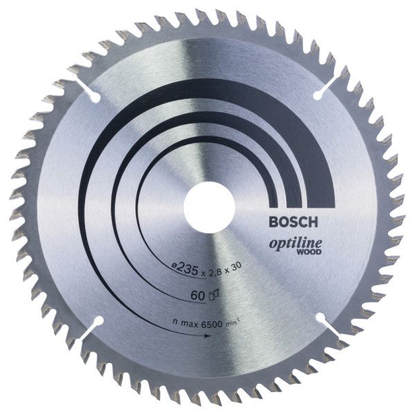 Lame de scie circulaire Optiline Wood 235 x 30/25 x 2,8 mm, 60