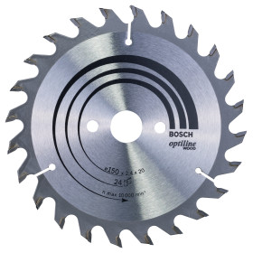 Lame de scie circulaire Optiline Wood 150 x 20/16 x 2,4 mm, 24