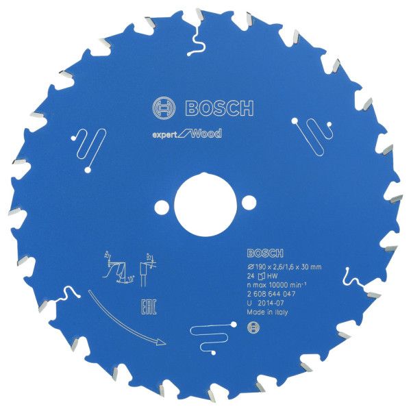 Lame de scie circulaire Expert for Wood 190 x 30 x 2,6 mm, 24