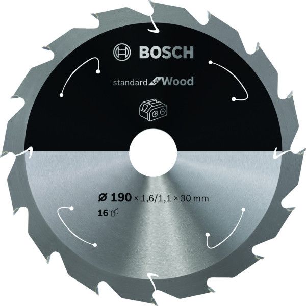 Lame scie circulaire Sans-fil STD Bois 190x30x1,6mm  16D