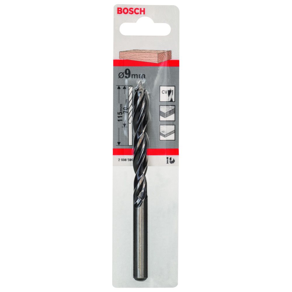 Mèche Hélicoïdale 8,7 Mm (0,34") - En Acier Rapide Noir Oxydé, Pour Métal, Bois, Plastique