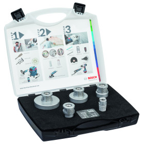 Coffret 5 scies trépans diamantées à sec PRO 20/25/35/51/68x33mm