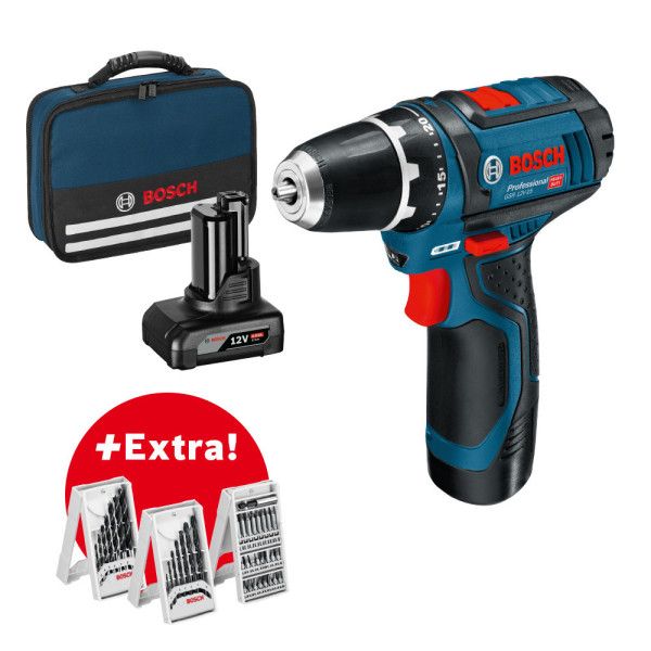 Perceuse visseuse GSR 12V-15 1x2,0Ah + 1x4,0Ah softbag
