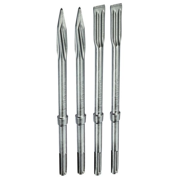 4 burins sds max auto- affûtant PRO 2 burins plats et 2 burins pointus