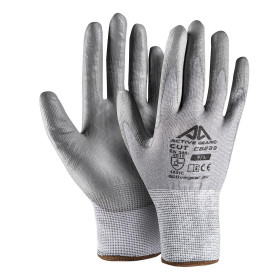 Gant enduction paume en PU gris Active Cut C8240