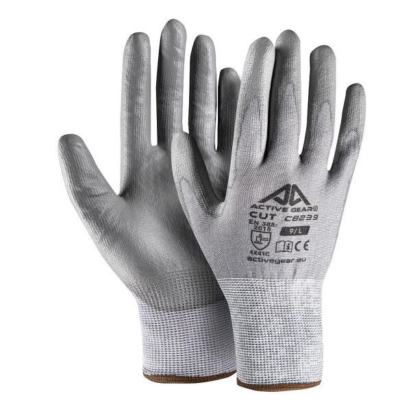 Gant enduction paume en PU gris Active Cut C8240