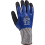 Gant enduction totale en nitrile bleu et noir Active Cut C3190