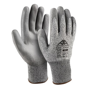 Gant enduction paume en PU gris Active Cut C8170
