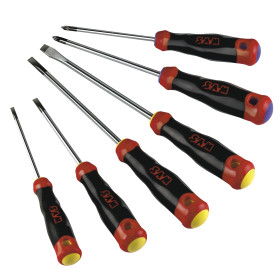 Tournevis fente et Pozidriv jeu de 6