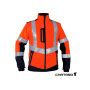 Blouson softshell haute visibilité orange et marine Fjord 3