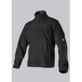 Veste de travail noir avec boutons dissimulés BP
