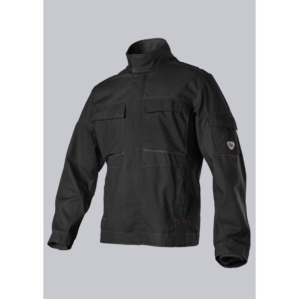 Veste de travail noir avec boutons dissimulés BP