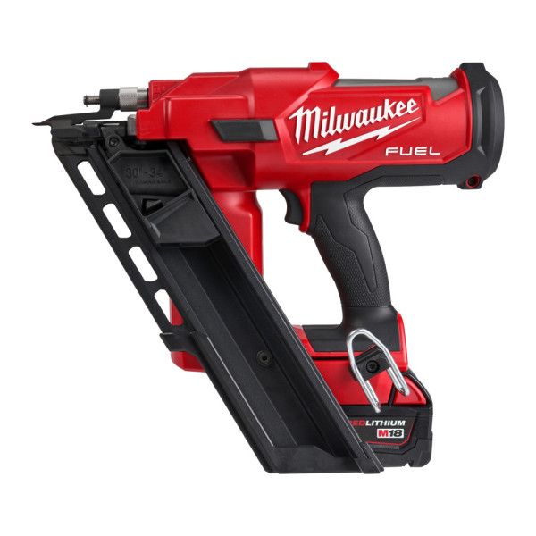 M18 FFN-502C - Cloueur de charpente FUEL 18V, 5.0Ah - Coffret avec 2 batteries 18V 5.0Ah et chargeur M12-18FC