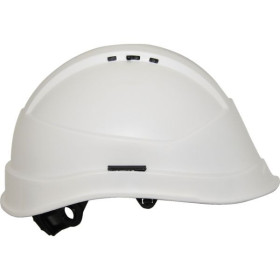 Casque blanc aéré visière courte sans lunette Kara