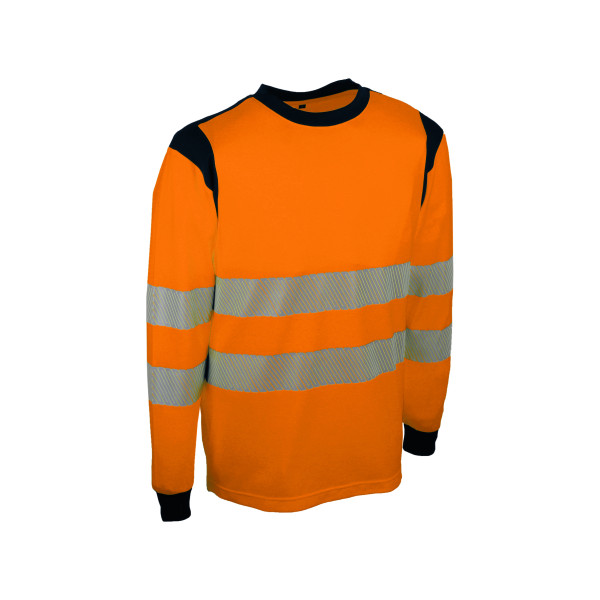 T-shirt haute visibilité orange à manches longues Suvo