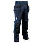 Pantalon multipoches polyester coton bleu navy et bleu royal Leiria