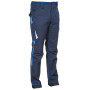Pantalon multipoches polyester coton bleu navy et bleu royal Montijo
