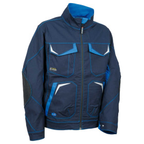 Veste polyester coton bleu navy et bleu royal Abrantes