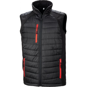 Gilet sans manches softshell rembourré rouge et noir Result R238X