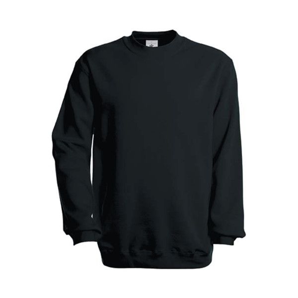 Sweat-shirt col rond coton noir CGSET B&C