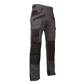 Pantalon multipoches avec poches genouillères gris nuit et noir Argile