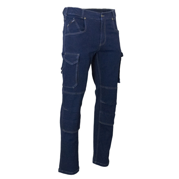 Jeans multipoches en denim stretch Baril