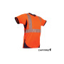 Tee-shirt manches courtes haute visibilité orange fluo et marine Futuna
