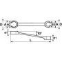 CLE POLYGONALE A TUYAUTER 12 PANS A TETE FENDUE 17X19 MM - SAM 100F-17X19