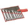 CLE POLYGONALE A TUYAUTER 12 PANS EN MM - TROUSSE DE 8 - SAM 100F-TR8