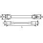 CLE POLYGONALE DROITE CLIQUET 12 PANS 19X21 MM - SAM 105-D-19X21