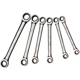 CLE POLYGONALE A CLIQUET 8 A 19 MM - JEU DE 6 - SAM 106C-J6