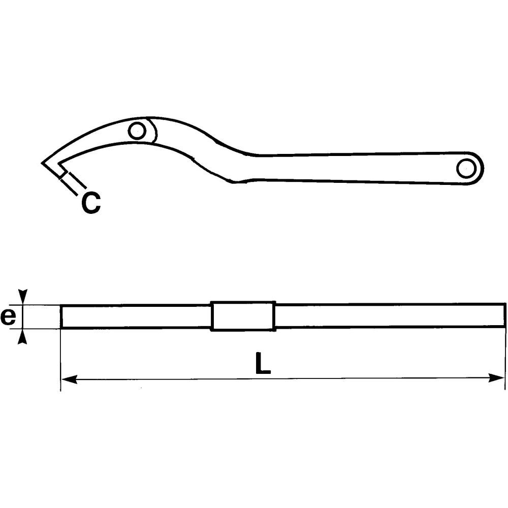 GEDORE Clé à Ergot 110-115 Mm Pour Écrous à Encoches - Outil Professionnel