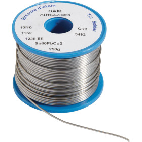 BOBINE ETAIN POUR SOUDURE - D. 0,8 MM - L. 57 METRES - SAM 1229-E4