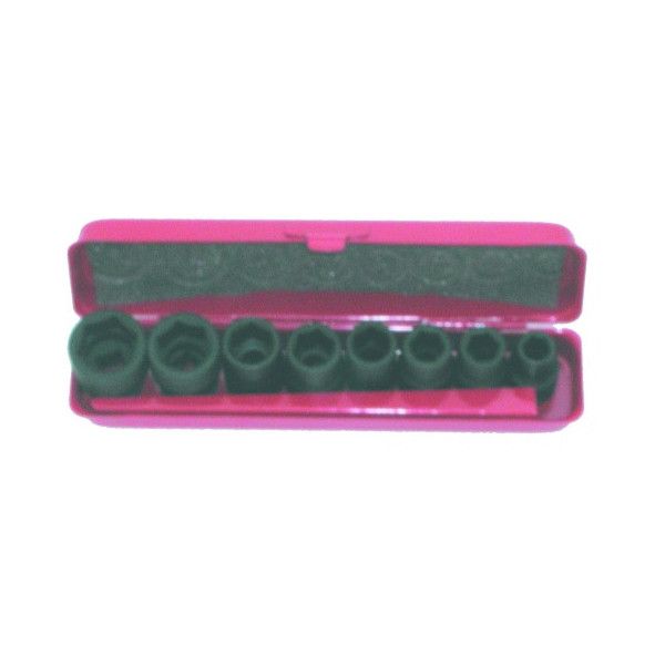 DOUILLE A CHOCS 1/4'' DE 6 A 13 MM - COFFRET DE 8 - PTS 19120