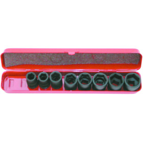 DOUILLE A CHOCS 1/2'' DE 13 A 24 MM - COFFRET DE 8 - PTS 19140