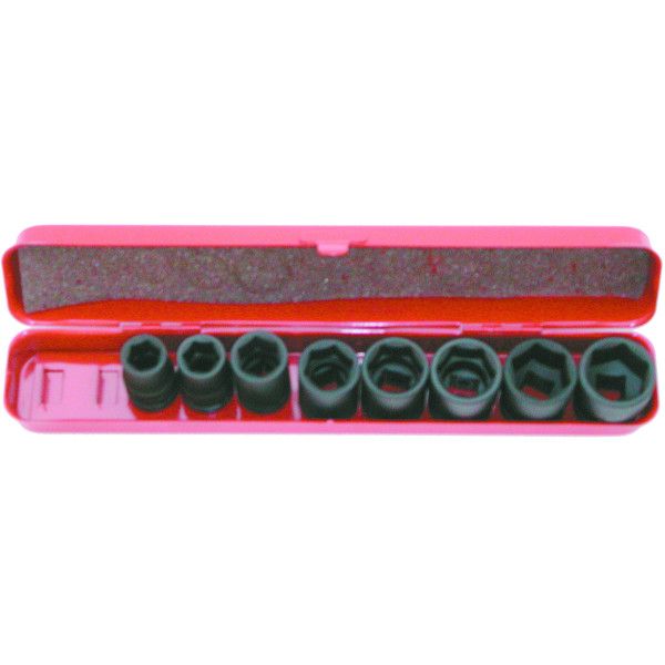 DOUILLE A CHOCS 1/2'' DE 13 A 24 MM - COFFRET DE 8 - PTS 19140