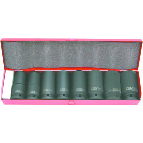 DOUILLE A CHOCS 3/4'' 24 A 36 MM - LONGUES - COFFRET DE 8 - PTS 19161